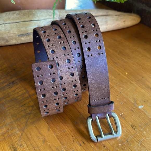 Lane Bryant Accessories - NWOT Lane Bryant brown leather perforated belt. Size 22/24